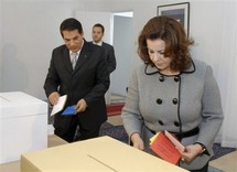 الرئيس التونسي وزوجته ليلى