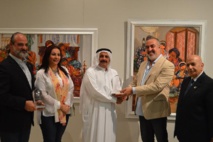 افتتاح المعرض التشكيلي (رؤى شرقية) للفنانين ناطق وشاكر الآلوسي في مؤسسة العويس الثقافية افتتاح المعرض التشكيلي (رؤى شرقية) للفنانين ناطق وشاكر الآلوسي في مؤسسة العويس الثقافية