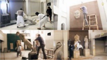 حطام مبعثر لقطع اثرية لا تقدر بثمن داخل متحف الموصل
