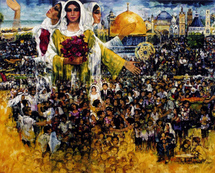 فنانون فلسطينيون يعرضون أعمالهم في دمشق احتفالا بالقدس عاصمة للثقافة العربية فنانون فلسطينيون يعرضون أعمالهم في دمشق احتفالا بالقدس عاصمة للثقافة العربية