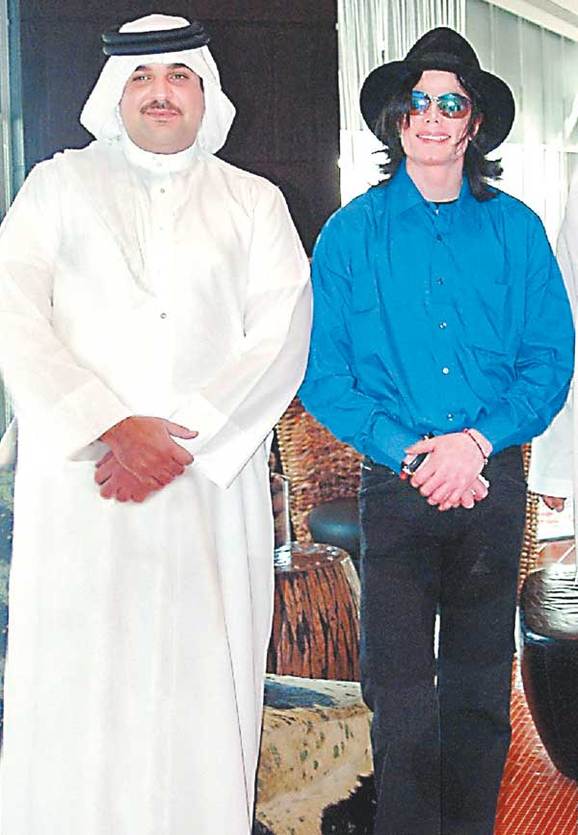 مايكل جاكسون مع الشيخ عبداله نجل ملك البحرين