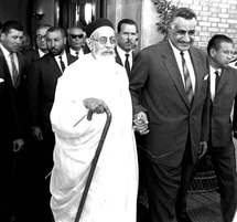 الملك ادريس السنوسي مع الرئيس جمال عبد الناصر