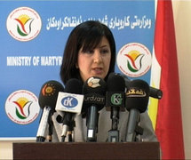 جناز سعد عبداله وزيرة الشهداء في اقليم كردستان العراقي