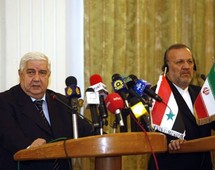 وزيرا الخارجية السوري والايراني وزيرا الخارجية السوري والايراني