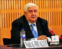 وزير الخارجية السوري وليد المعلم وزير الخارجية السوري وليد المعلم