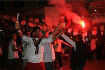 موكب فرح بالعاصمة الجزائرية الليلة بعد الفوز على مصر