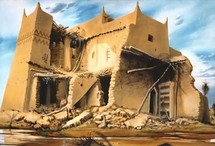 بيت مصنوع من الطابوق الطيني بيت مصنوع من الطابوق الطيني