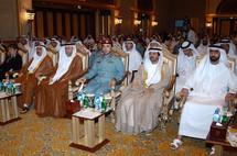 الدكتور هادف الظاهري واللواء احمد ناصر الريسي خلال الافتتاح