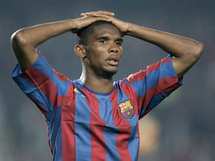 الكاميروني صمويل إيتو ، مهاجم نادي إنتر ميلان الإيطالي