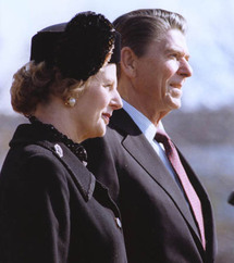 مارغريت تاتشر ورونالد ريغان