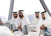 الشيخ خليفة بن زايد آل نهيان رئيس دولة الامارات مع نائب رئيس الدولة الشيخ محمد بن راشد المكتوم