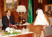 الملك عبد الله في لقاء مع نوري المالكي