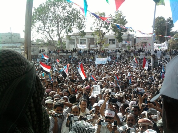 حشود كثيفة في مهرجان التصالح جنوب اليمن