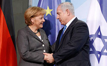 المستشارة ميركل مع رئيس وزراء اسرائيل