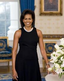 ميشيل أوباما قرينة الرئيس الأمريكي باراك أوباما