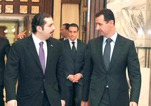 سعد الحريري وبشار الأسد - أرشيف