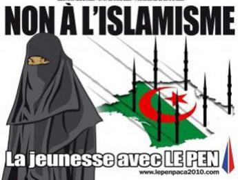 ملصقات فرنسية  مناهضة للاسلام و للجزائر