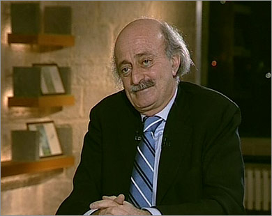 الزعيم اللبناني الدرزي وليد جنبلاط