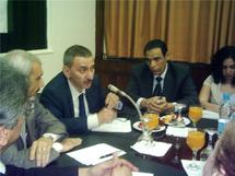 زياد خلال ندوة مشتركة في مبنى الاهرام - خاص بالهدهد زياد خلال ندوة مشتركة في مبنى الاهرام - خاص بالهدهد