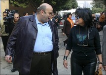 عماد الدين اديب مع المنتجة والممثلة إسعاد يونس