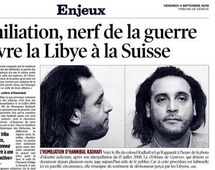 صور نجل القذافي كما ظهرت في صحيفة سويسرية صور نجل القذافي كما ظهرت في صحيفة سويسرية