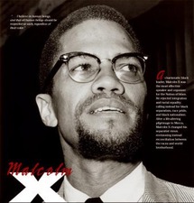 المناضل التاريخي في حركة المطالبة بالحقوق المدنية للسود الاميركيين مالكوم ايكس