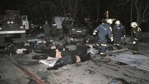 ضحايا احد الانفجارين الذين هزا مترو الأنفاق في موسكو
