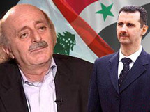 الرئيس السوري بشار الأسد مع وليد جنبلاط