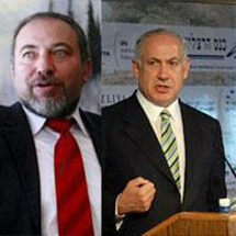 رئيس وزراء اسرائيل بنيامين نتنياهو ووزير الخارجية ليبرمان