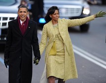 الرئيس الامريكي باراك أوباما وزوجته ميشيل