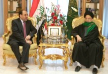 اتفاق التحالف بين قائمتي المالكي والحكيم اصبح قريبا اتفاق التحالف بين قائمتي المالكي والحكيم اصبح قريبا