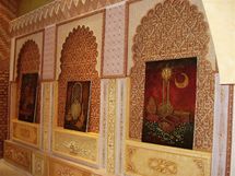 من لوحات التشكيلي السوري عايش طحيمر المستوحاة من منطقة الاحساء بالسعودية