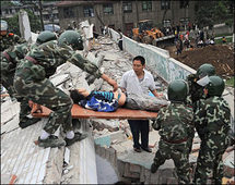 من مشاهد زلزال الصين