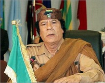 الزعيم الليبي معمر القذافي