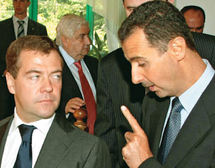 الرئيسان الروسي ديمتري مدفيديف والسوري بشار الأسد - أرشيف