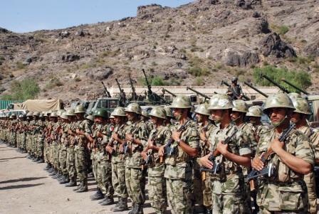 قوات عسكرية يمنية في حرف سفيان