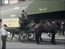 شرطي قطري يكتب مخالفة لعربة هارودز الشهيرة (صورة مركبة انتشرت على المنتديات )