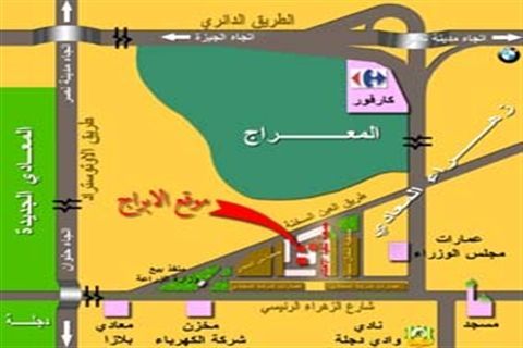 خارطة منطقة المعادي حيث وقعت الجريمة المروعة