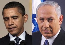 رئيس الوزراء الاسرائيلي بنيامين نتنياهو والرئيس الأمريكي باراك أوباما
