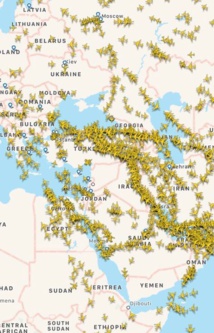 حركة الطيران المدني فوق العالم