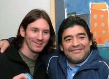 الشهيران دييجو مارادونا وليونيل ميسي