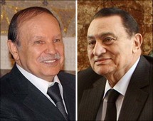 الرئيسان المصري حسني مبارك والجزائري عبد العزيز بوتفليقة الرئيسان المصري حسني مبارك والجزائري عبد العزيز بوتفليقة