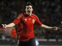 لاعب اسبانيا ديفيد فيا الذي هز شباك منتخب باراجواي