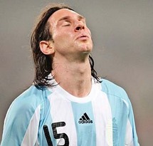 نجم فريق الارجنتين ليونيل ميسي