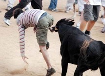 العدو أمام الثيران خطير جدا ويستطيع الثور قتلك في لحظة