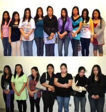 المتهمات في قبضة الشرطة الظبيانية