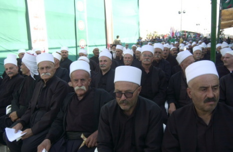 بعض شيوخ الدروز في احد احتفالاتهم - ارشيف