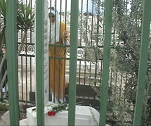 رشا فاضل " مجنونة الشاعر- الا نسان "تذرف دموع الحنين عند قبر نزار قباني في دمشق 