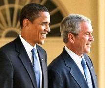 جورج بوش وباراك أوباما