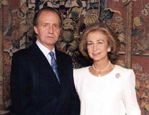 ملك إسبانيا خوان كارلوس وزوجته